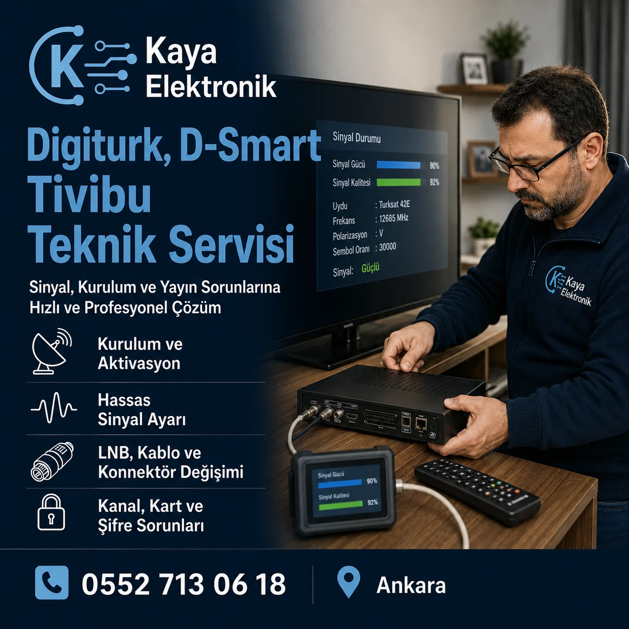 Digiturk, D-Smart, Tivibu Teknik Servisi